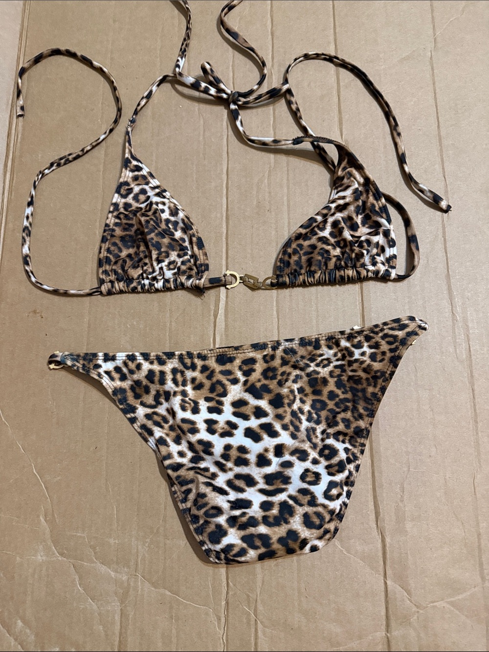 Arden B Leopard Print Bikini - Brown and Black - Picture 2 of 2